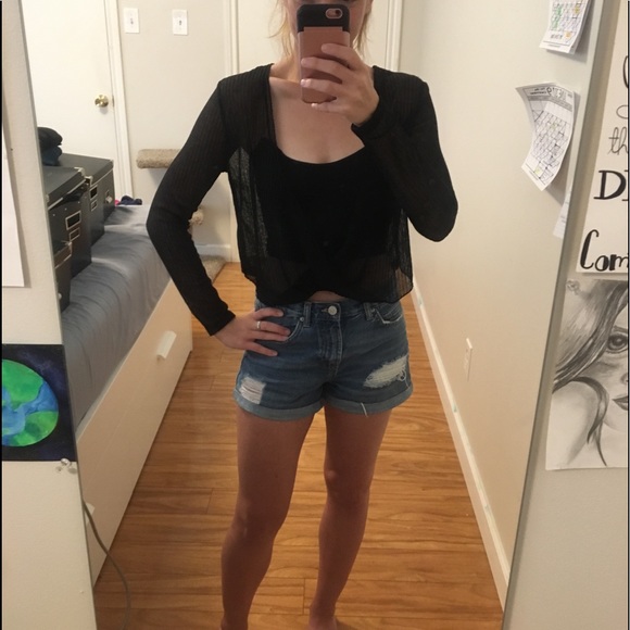 Zara black sheer blouse - Picture 3 of 6